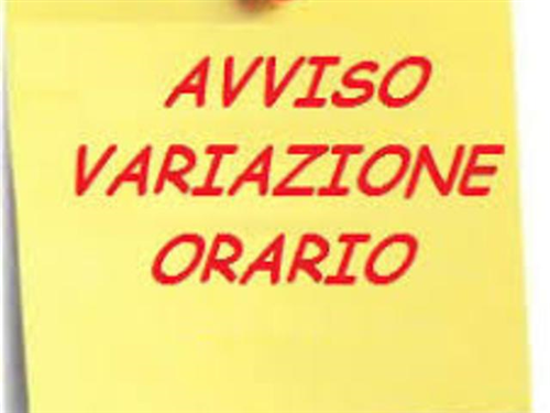 Avviso Variazioni Orario Uffici